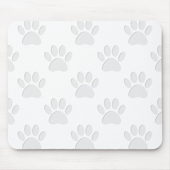 Mousepad Padrão de Pata de Cachorro Cortado de Papel (Frente)