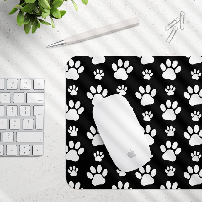 Mousepad Padrão de pata, impressões de pata, patas de cão,  (Criador carregado)