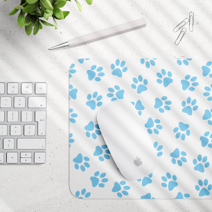 Mousepad Padrão De Patas, Patas Cachorros, Patas Azuis Bebi