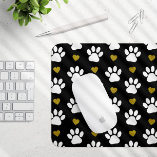 Mousepad Padrão De Patas, Patas-Cachorros, Patas Brancas, C