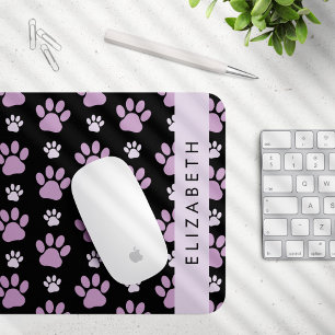Mousepad Padrão De Patas, Patas Liláticas, Patas De Cachorr