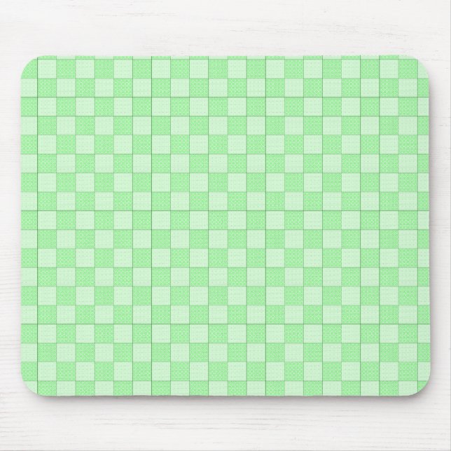 Mousepad Padrão de Patchwork Verde (Frente)