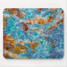 Mousepad Padrão de Pedra Marble Azul e Castanho