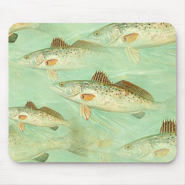 Mousepad Padrão de Peixes de Bass (Frente)