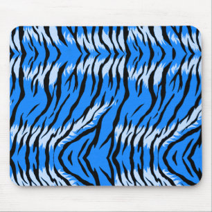 Mousepad Padrão de Pele de Tigre Azul Design