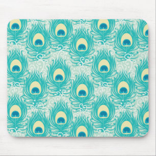 Mousepad Padrão de penas de pavão