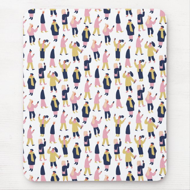 Mousepad Padrão de Pessoas de Mídia Social (Frente)