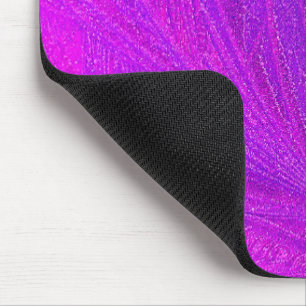 Mousepad Padrão de pintura de pena rosa e roxa