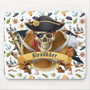 Mousepad Padrão de Pirata Perfeito PERSONALIZAR