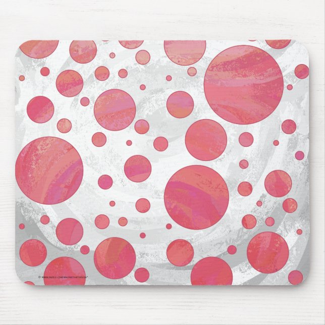 Mousepad Padrão de ponto de espiral de salmão (Frente)