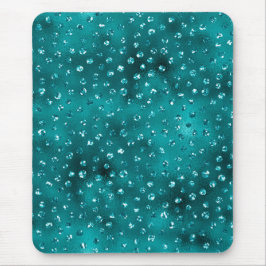 Mousepad Padrão de Pontos de Glitter Glam Ombre Verde Água