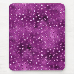 Mousepad Padrão de Pontos Polka Brilho Glam Gradiente Roxo