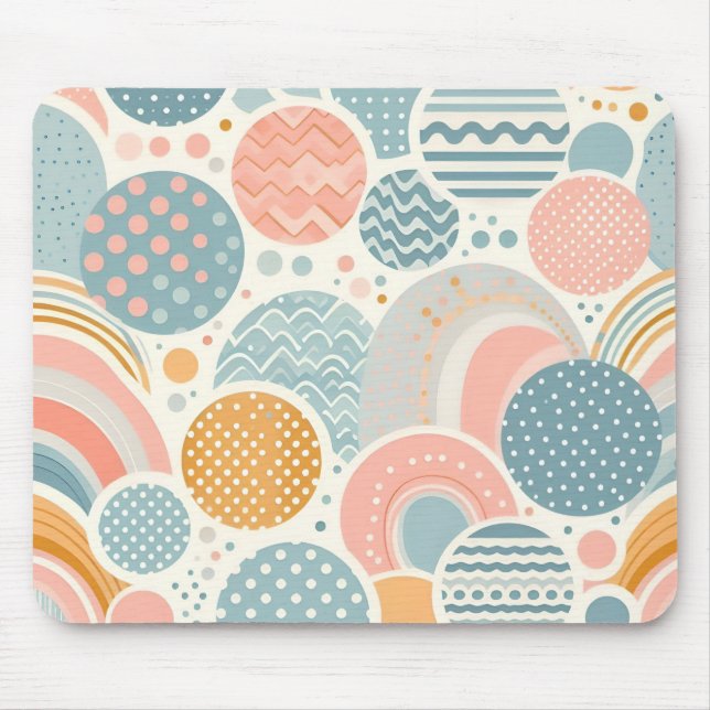 Mousepad Padrão de Portas Geométricas Reproduzível (Frente)