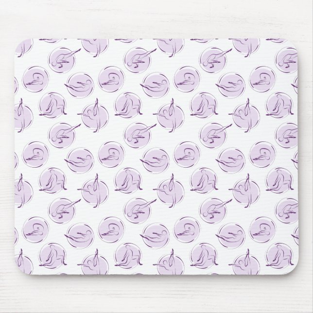 Mousepad Padrão de poses de ioga (Frente)