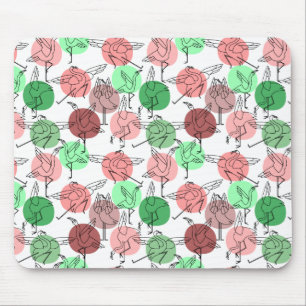 Mousepad Padrão de poses de ioga Padrão sem costura de