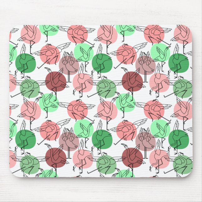 Mousepad Padrão de poses de ioga | Padrão sem costura de io (Frente)