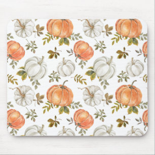 Mousepad Padrão de Pumpkin de Aquarela de Queda