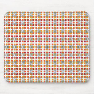 Mousepad Padrão de quadrados Vermelhos Geométricos Modern