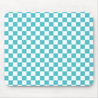 Mousepad Padrão de Quadro de Verificação Azul e Branco da S