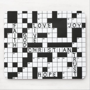 Mousepad Padrão de Quebra-cabeça de Espada Cristã