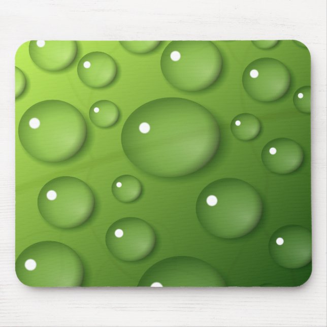 Mousepad Padrão de Raindrop Verde (Frente)