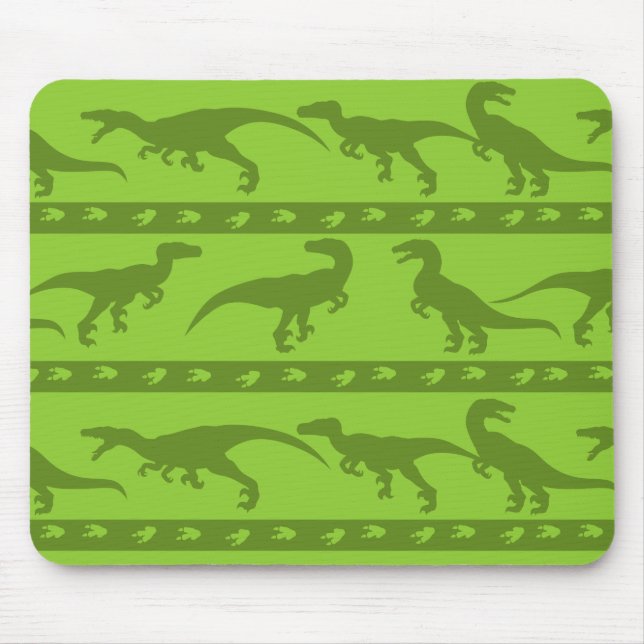 Mousepad Padrão de Raptor Verde (Frente)