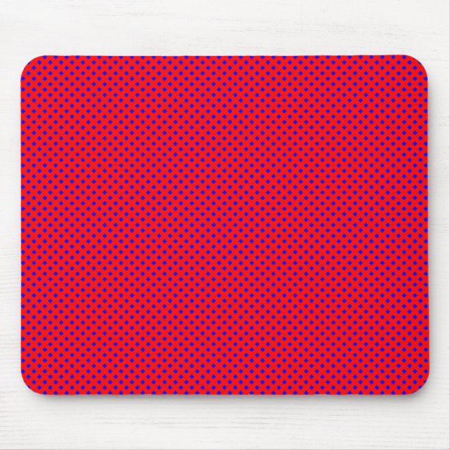 Mousepad Padrão de rede vermelho com azul (Frente)