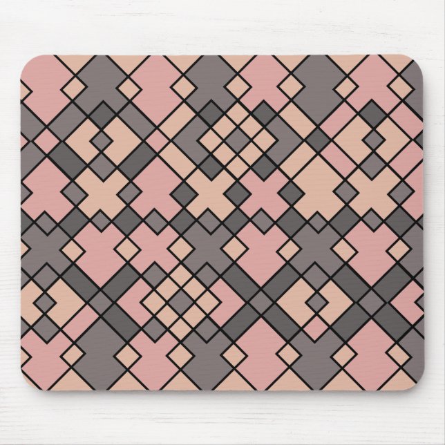 Mousepad padrão de redes roxas giras (Frente)