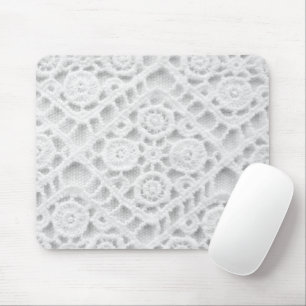 Mousepad Padrão de rendas de crochê
