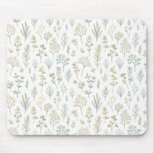 Mousepad Padrão de Repetição de Ramalhetes de Ervas Micro B