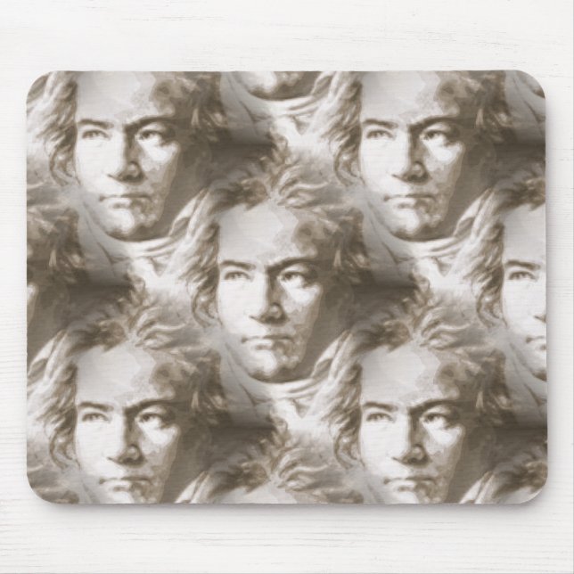 Mousepad Padrão de retrato de Beethoven (Frente)