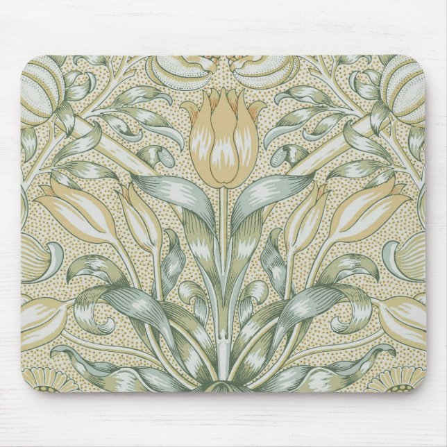 Mousepad Padrão de Romã Antiga Lily de William Morris (Frente)