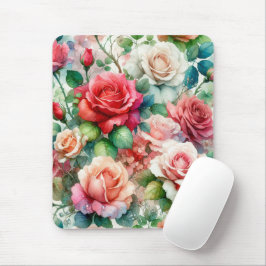 Mousepad Padrão de Rosa Caprichoso