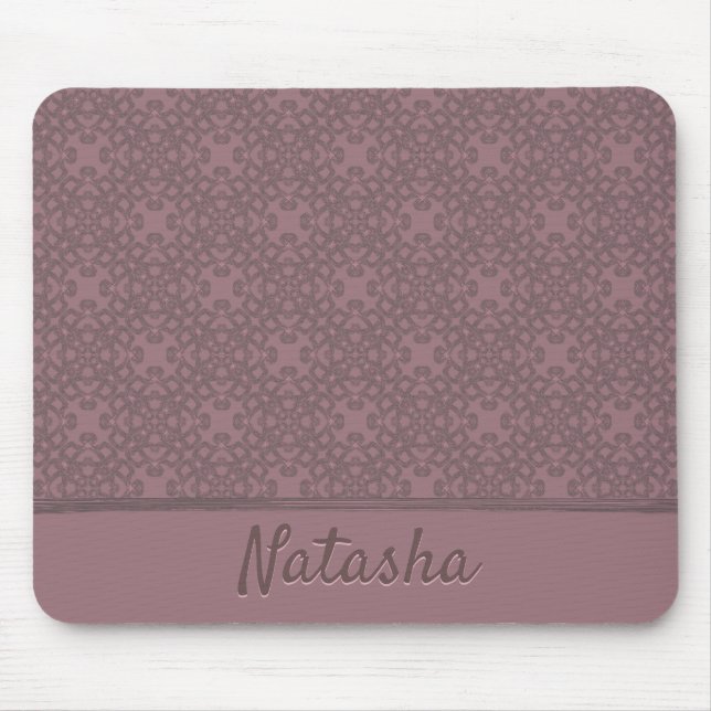 Mousepad Padrão de Rosa de empoeiramento personalizado (Frente)