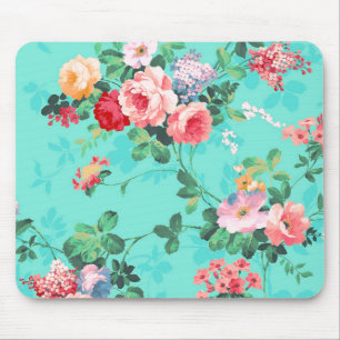 Mousepad Padrão de Rosas Amarelas Vermelhas Vermelhas Verme