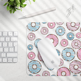 Mousepad Padrão De Rosquinhas, Rosquinhas Rosa, Rosquinhas 