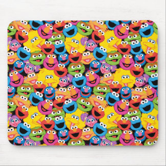 Mousepad Padrão de Rostos de Personagens da Rua Sésamo