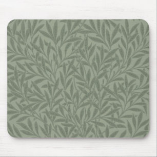 Mousepad Padrão de Salgueiro William Morris Antigo Verde Sa