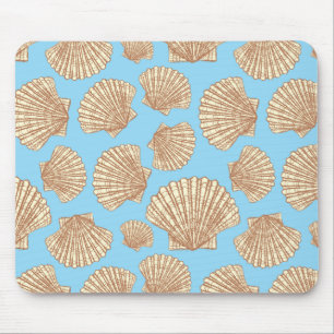 Mousepad Padrão de Seashell do Estilo de Vintage