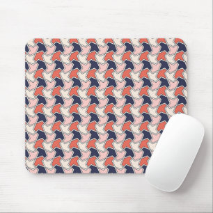 Mousepad Padrão de Setas Geométricas Azul Vermelho Islâm