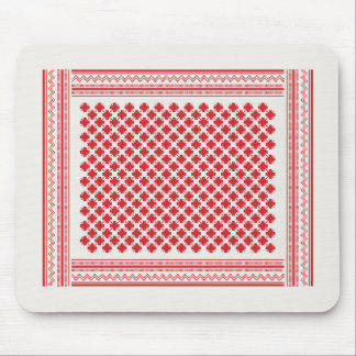 Mousepad Padrão de Shemagh Keffiyeh Vermelho e Branco
