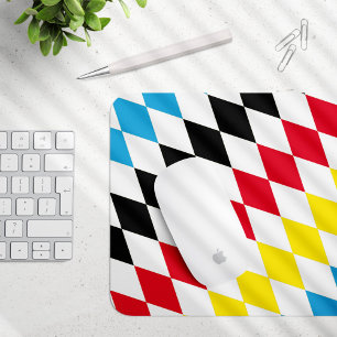 Mousepad Padrão de Sinalizador de Diamante Baviera Azul Ama
