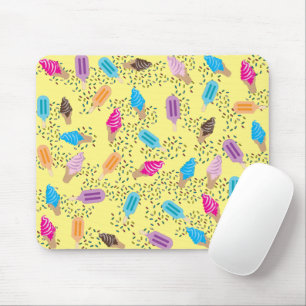 Mousepad Padrão de Sorvete de Verão Colorido