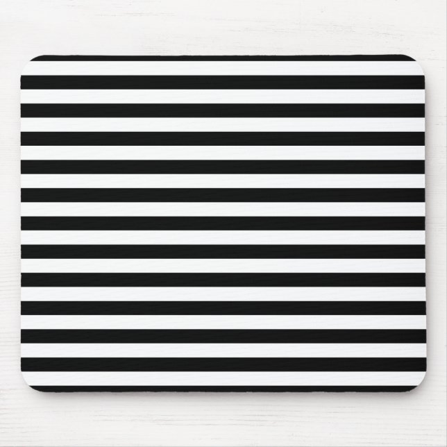 Mousepad Padrão de Stripe Preta e Branca (Frente)