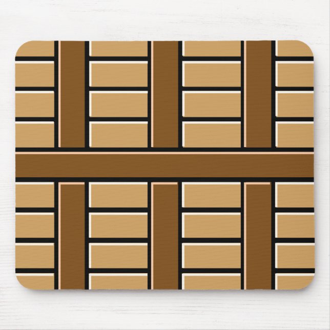 Mousepad Padrão de Stripes Castanho (Frente)