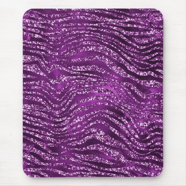 Mousepad Padrão de Stripes de Tigre de Glitter Glitter de Ó (Frente)