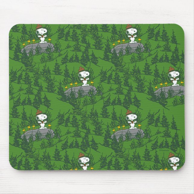 Mousepad Padrão de subida do escuteiro do Snoopy Beagle (Frente)