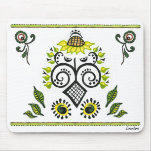 Mousepad Padrão de Sunflower Folk por Alexandra Cook