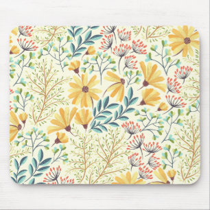Mousepad Padrão de superfície floral - Papel de parede Abst