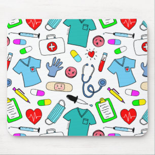 Mousepad Padrão De Suprimentos Médicos De Enfermeira
